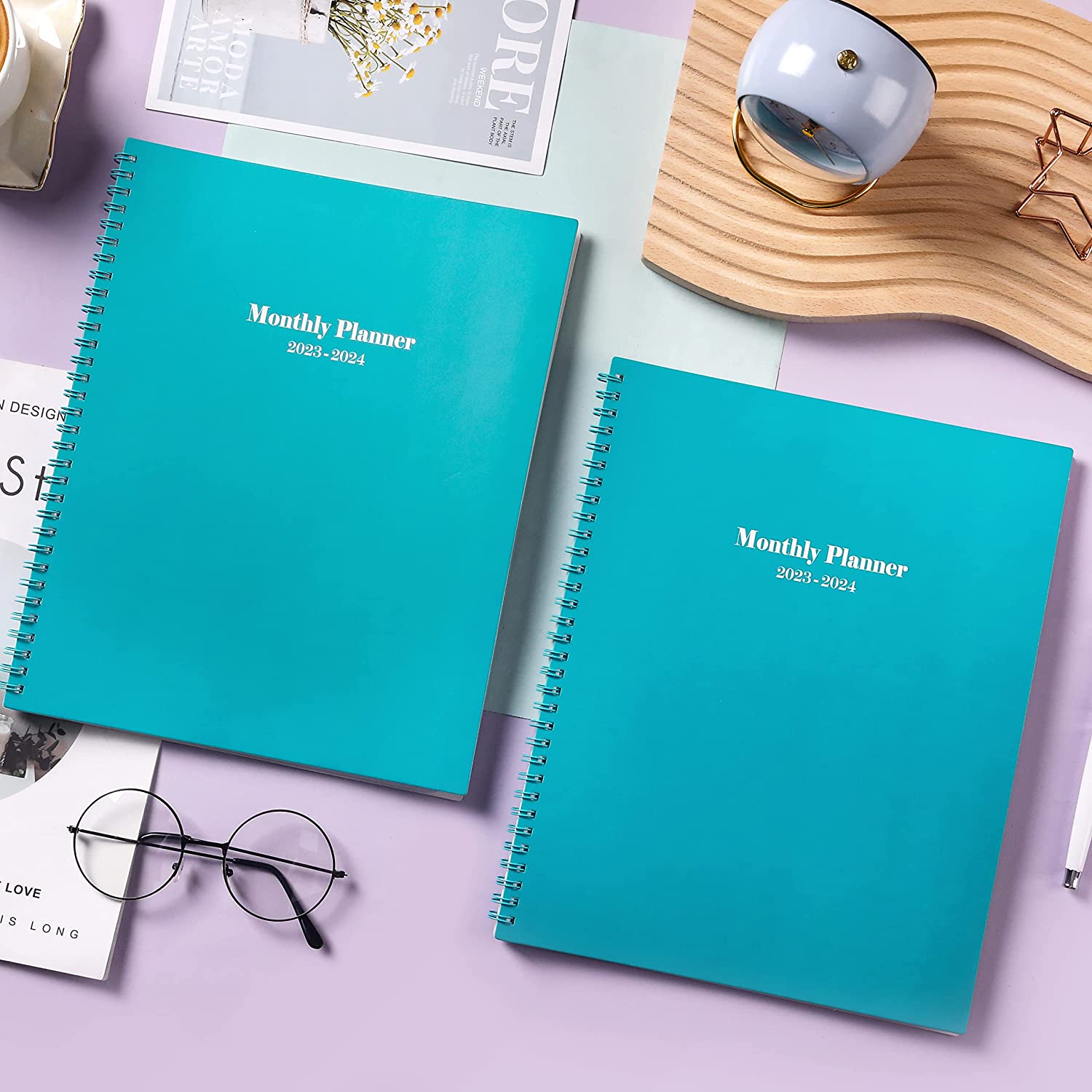 Monthly Planner 2023-2025 - Monthly Calendar 2023-2025 with Two-Side Pocket, July 2023 - June 2025, 9" x 11", Two Years Monthly Planner, Cardboard Cover, Perfect Organizer - Image 7